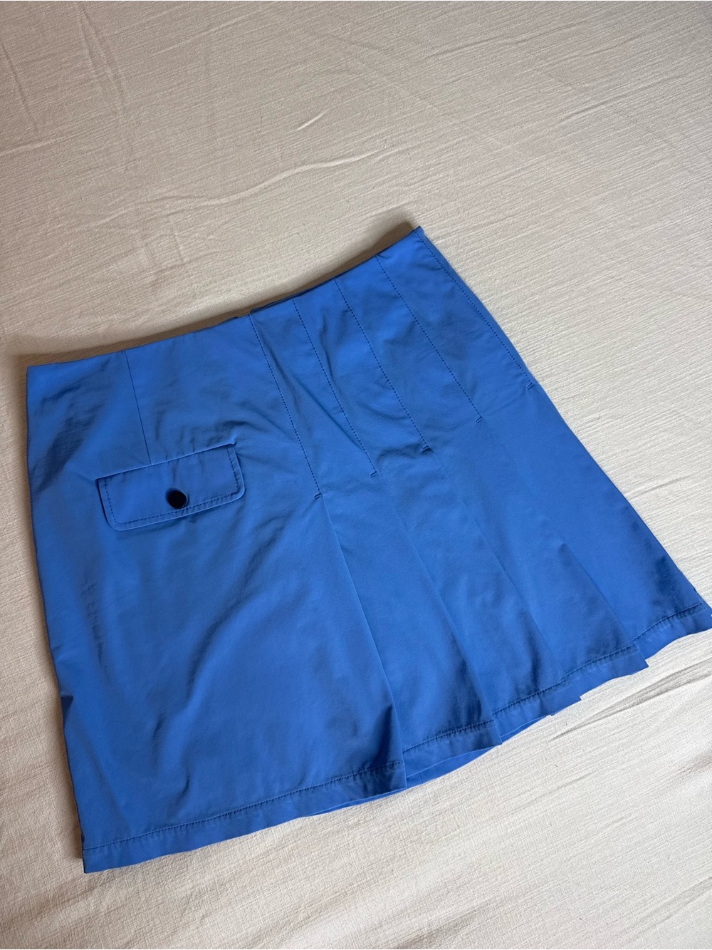 Tory Sport Electric Blue A-Line Skirt with Utility Pocket